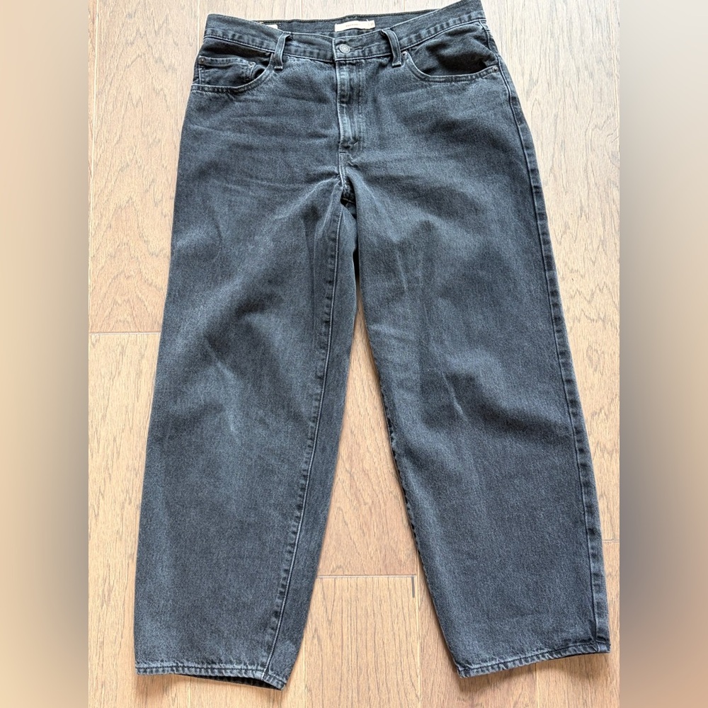 Levi's Women's Black Wash Baggy Dad Jeans